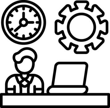 Work Time Display Optimized Graphic Asset vector