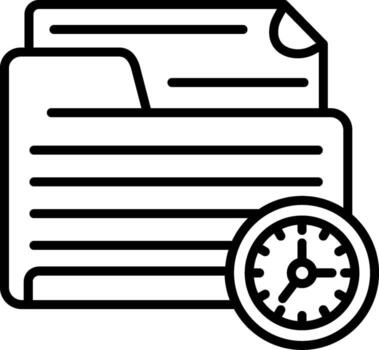 Folder Minimal Line Feature Graphic vector