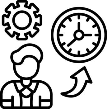 trabajando hora modular diseño símbolo diseño vector