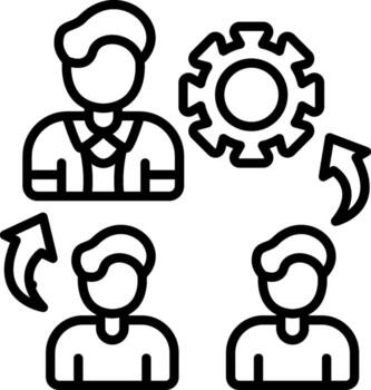 jerarquía estructura personalizado línea gráfico ilustración vector