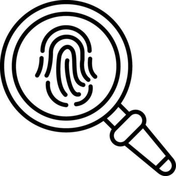 Fingerprint Scanning Graphic Interface Mark Layout vector