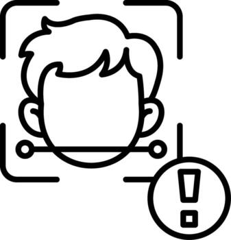 Face Scan Outline Style Element Layout vector