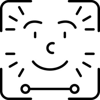 Face Scanner Compact Design Representation Layout vector