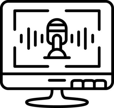 Voice Recognition Utility Focused Shape Element vector