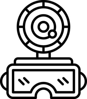 Virtual Reality Glasses Elegant UI Object Graphic vector