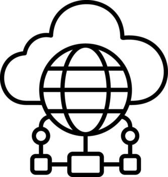 Cloud Computing Creative Flat Symbol Design vector