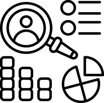 analítica ui paquete elemento diseño vector
