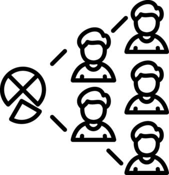 segmentación limpiar línea iconografía activo vector