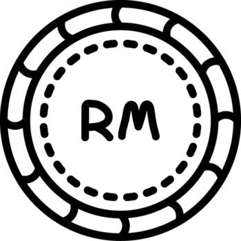 Malaysian Ringgit Application Graphic Design Asset vector