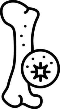 Bone Infection Compact Design Representation Layout vector