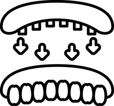 Dentures Mobile App Symbol Layout vector