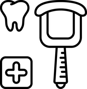 Dental Scraper Design System Mark Element vector