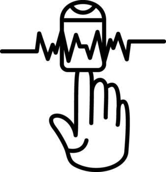 Pulse Oximeter Utility Design Feature Layout vector