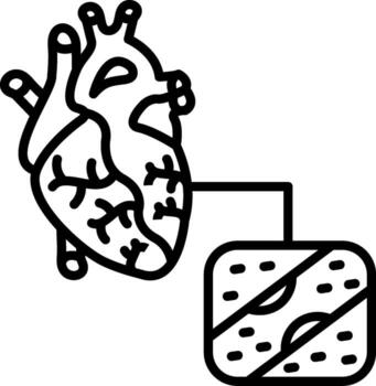 Coronary Artery Bypass Tech UI Element Layout vector