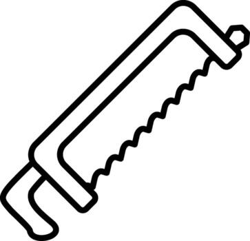 Hacksaw Clean Design Mark Element vector