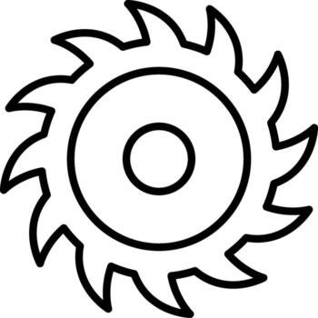 Circular Saw Wireframe Graphic Object Layout vector