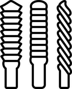 Drill Bit Set Custom Visual Symbol Graphic vector