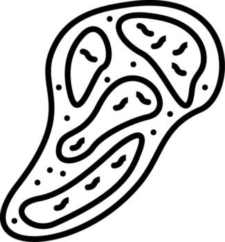 Steak Outline Style Element Layout vector