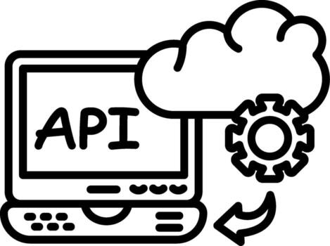 Cloud API Dashboard UI Element Graphic vector