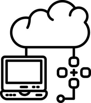 Cloud Computing Network Feature Highlight Mark Layout vector