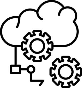 nube automatización solicitud gráfico diseño activo vector