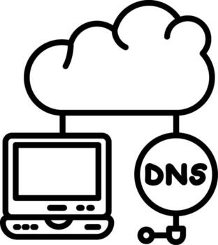Cloud DNS Modular Design Symbol Layout vector