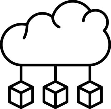 Cloud Microservices Interactive Mark Design Graphic vector