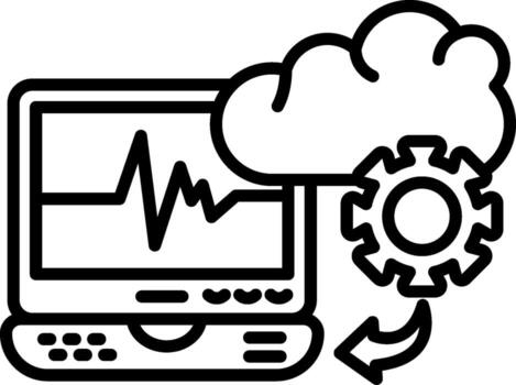 Cloud Resource Monitoring Concise Visual Representation Asset vector