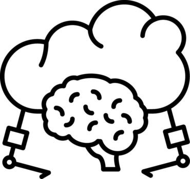 nube máquina aprendizaje característica realce marca diseño vector