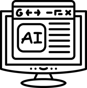 AI Platform Iconic Design Element Layout vector