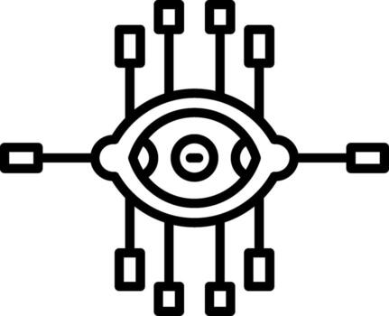 AI Visualization Clean Web Symbol Graphic vector