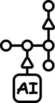 AI Workflow Modern UX Mark Illustration vector