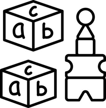 Toy Block Clean Design Mark Element vector