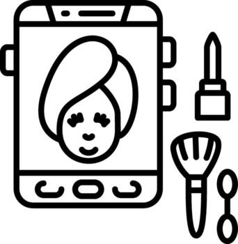 Makeup Tutorial High Resolution Sketch Graphic vector