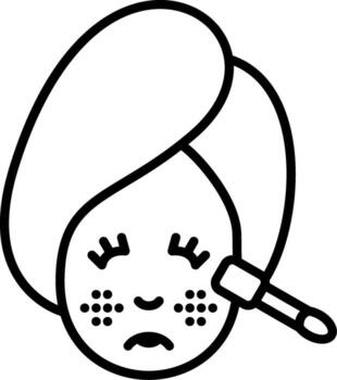 Face Contour Utility Focused Shape Element vector