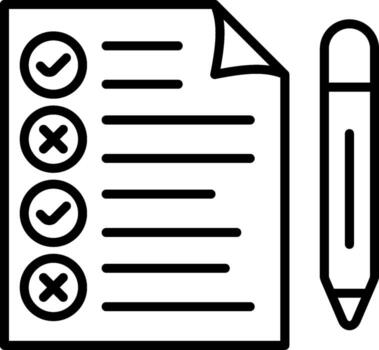 Answer Sheet User Interface Element Graphic vector