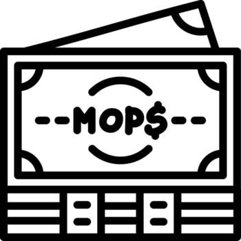 Macao notas característica realce marca diseño vector