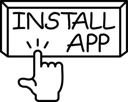 Install App Professional UI Symbol Graphic vector