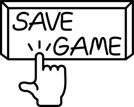 salvar juego usuario interfaz elemento gráfico vector