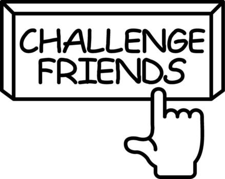 Challenge Friends Functional Art Element Layout vector