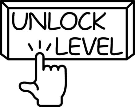 Unlock Level Display Optimized Graphic Asset vector