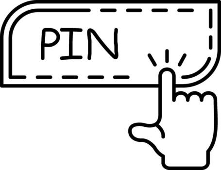 Pin User Interface Element Graphic vector