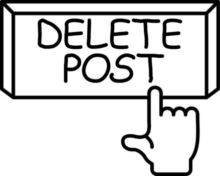 Delete Post Clean Line Iconography Asset vector