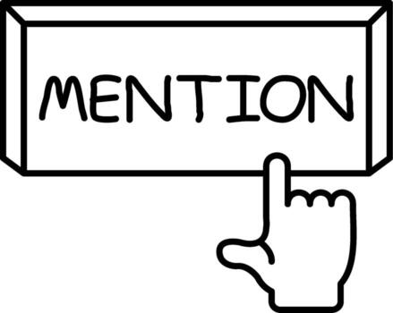 Mention Graphic Interface Mark Layout vector