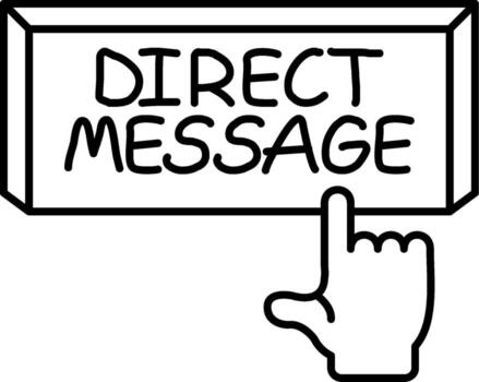 Direct Message Dashboard UI Element Graphic vector