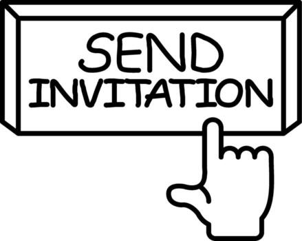 enviar invitación geométrico visual marca gráfico vector