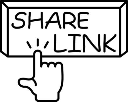 Share Link Abstract UI Element Design vector