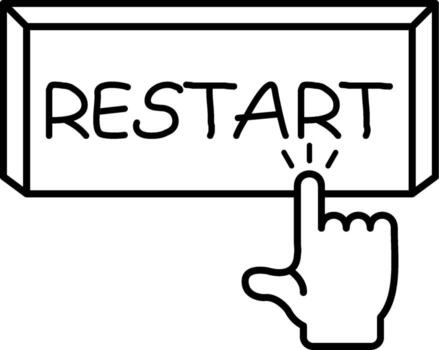 Restart Balanced Visual Element Layout vector