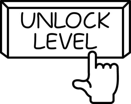 Unlock Level Dashboard UI Element Graphic vector