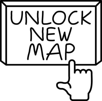 Unlock New Map Compact Design Representation Layout vector